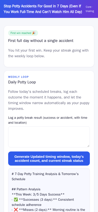 Stop Potty Accidents For Good in 7 Days (Even If You Work Full-Time And Can't Watch Him All Day) screenshot