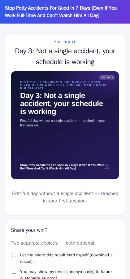 Stop Potty Accidents For Good in 7 Days (Even If You Work Full-Time And Can't Watch Him All Day) screenshot