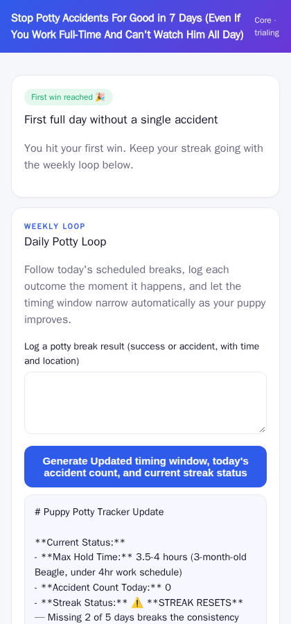 Stop Potty Accidents For Good in 7 Days (Even If You Work Full-Time And Can't Watch Him All Day) screenshot